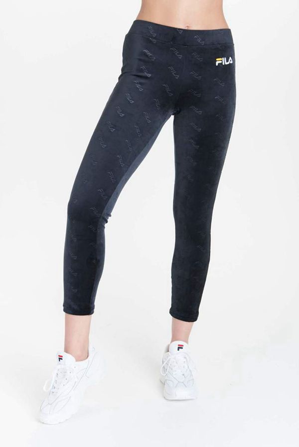 Legging Fila Mulher Pretas - Fila Estefania Velour En Portugal,GVMK-93876